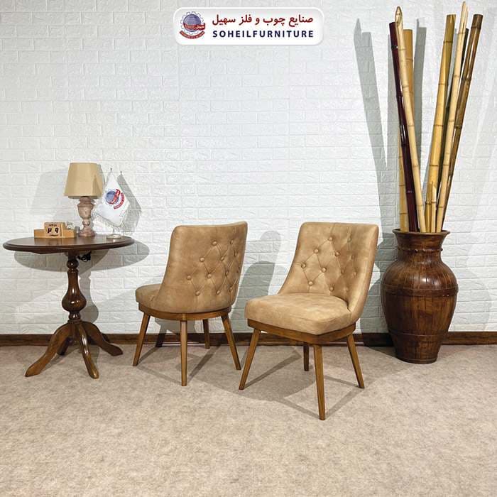 صندلی ناهارخوری چوبی مدرن مدل یاشیل سهیل