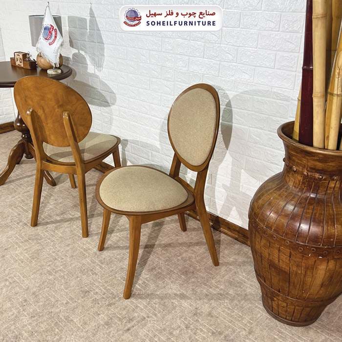 صندلی ناهارخوری چوبی مدرن مدل فیلون سهیل — تصویر ۲