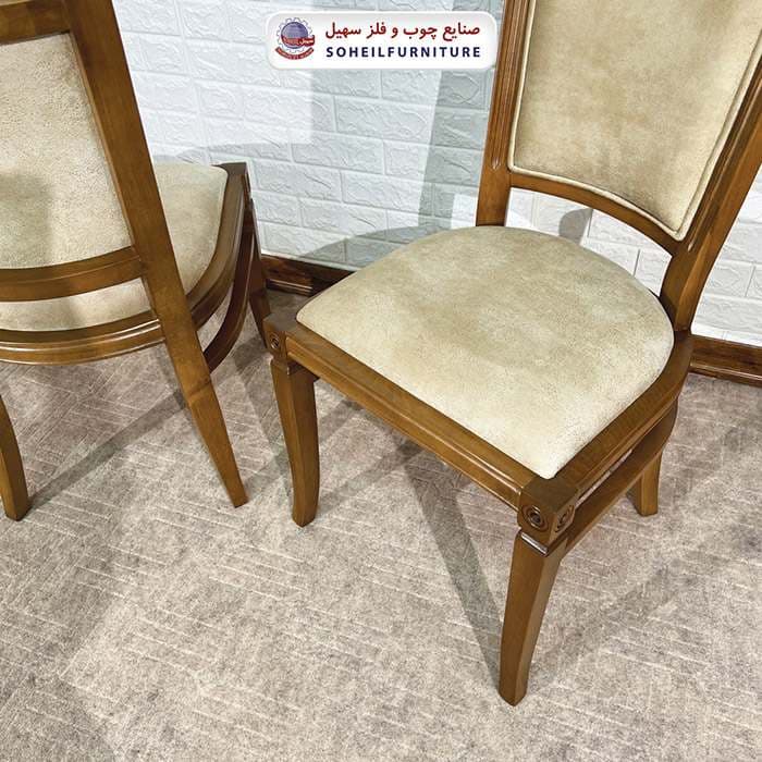 صندلی ناهارخوری چوبی کلاسیک مدل آرش سهیل — تصویر ۲