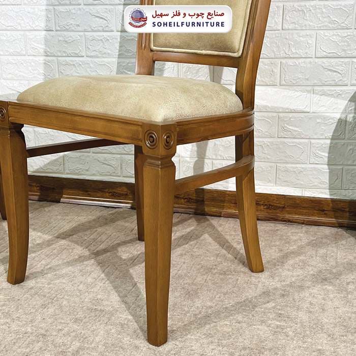 صندلی ناهارخوری چوبی کلاسیک مدل آرش سهیل — تصویر ۶