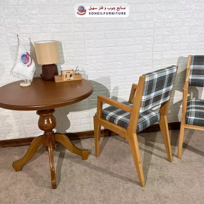 صندلی ناهارخوری چوبی السا دسته دار سهیل — تصویر ۶