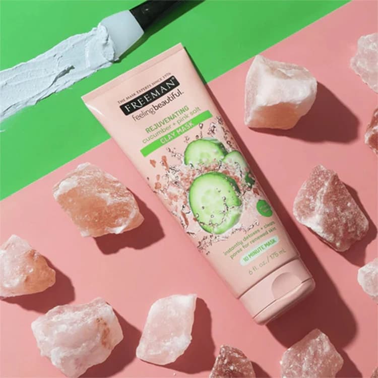 ماسک صورت Freeman مدل Rejuvenating Cucumber Plus Pink Salt حجم 175 میلی لیتر — تصویر ۳