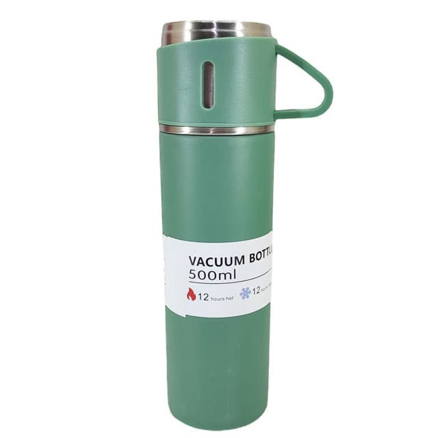 فلاسک کادویی VACUUM FLASK SET گنجایش 0.5 لیتر به همراه لیوان — تصویر ۴