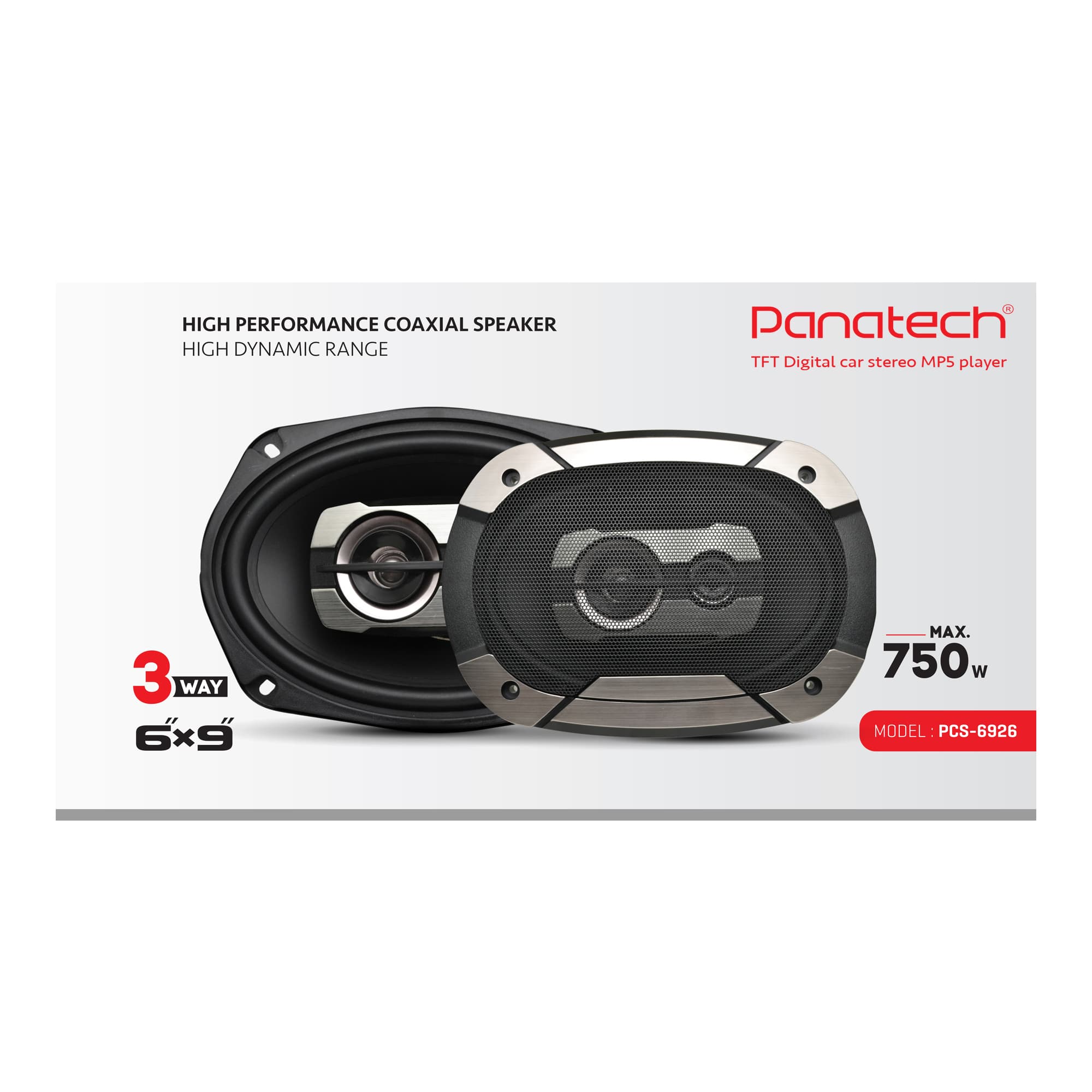 اسپیکر خودرو پاناتک مدل PCS-6926 بسته دو عددی — تصویر ۲