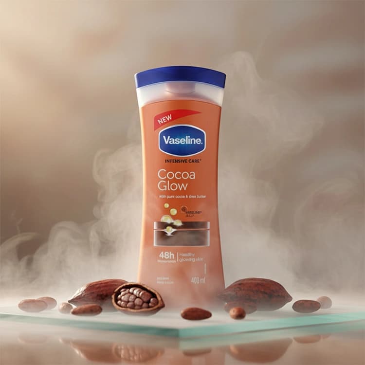 لوسیون بدن Vaseline مدل Cocoa Glow حجم 400 میلی لیتر — تصویر ۲