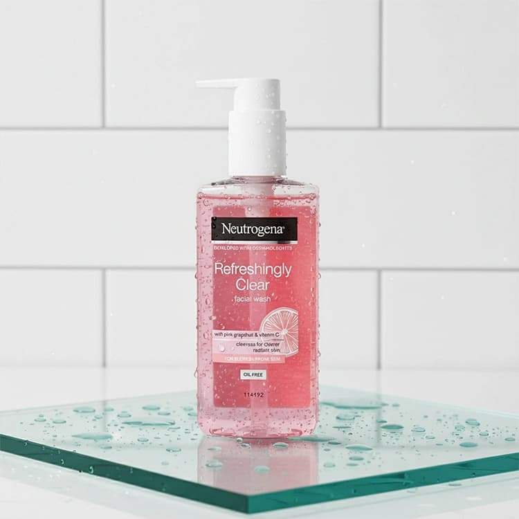 ژل شوینده صورت Neutrogena مدل Refreshingly Clear حجم 200 میلی لیتر — تصویر ۴