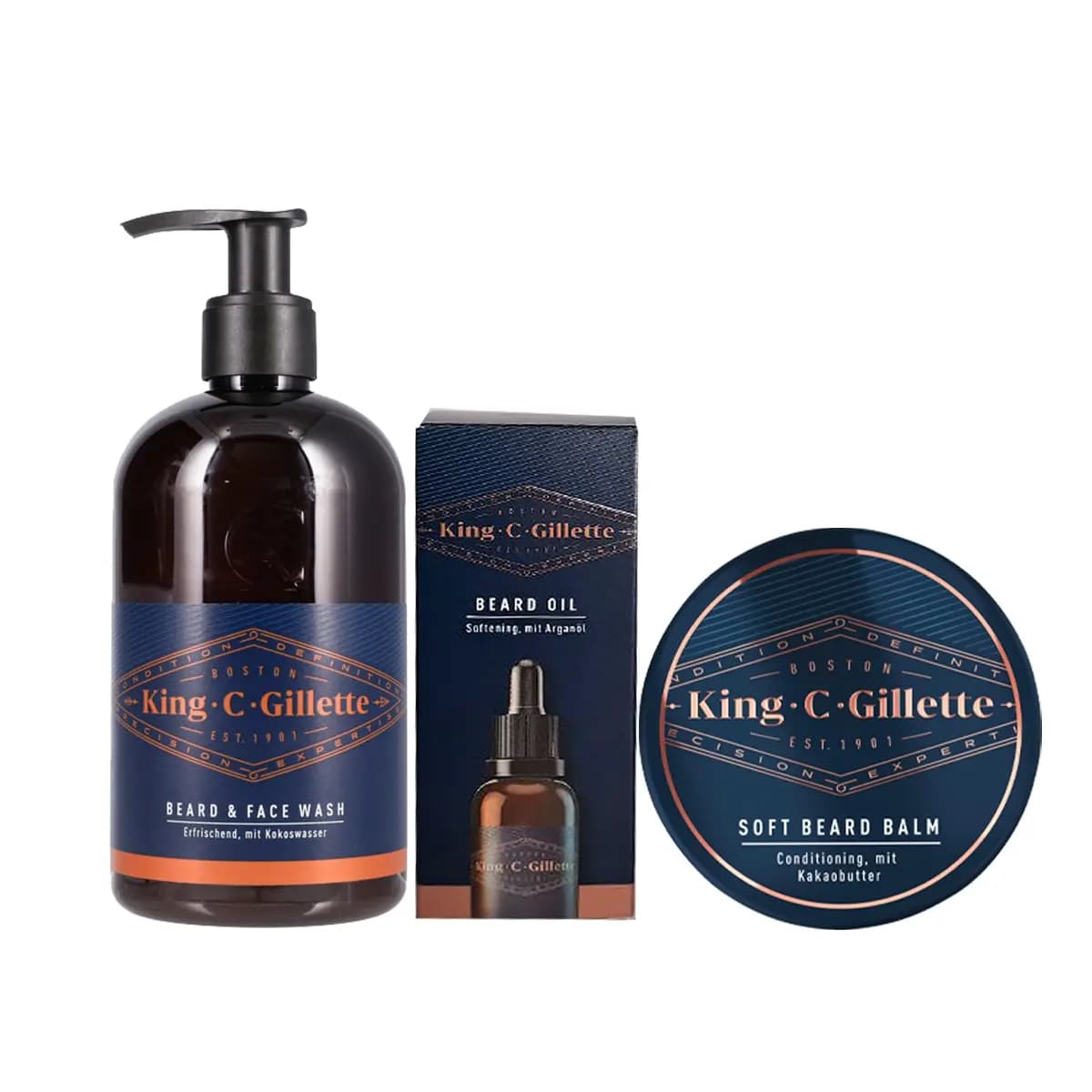 ست شامپو ، روغن ، واکس ریش و سبیل ژیلت کینگ Gillette
