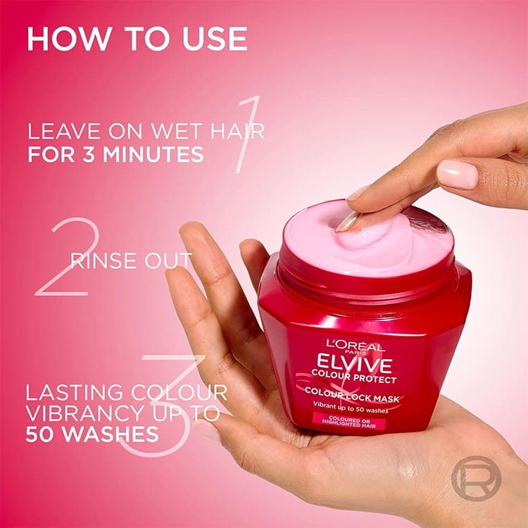 ماسک مو Loreal مدل Elseve Color Vive حجم 300 میلی لیتر — تصویر ۶