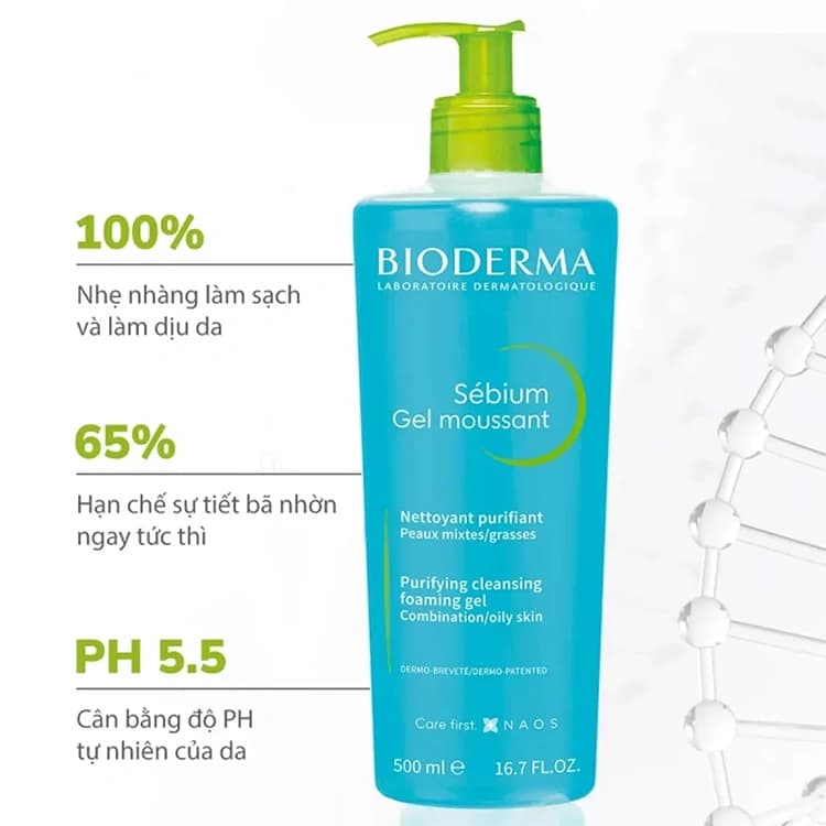 ژل شوینده صورت Bioderma مدل Sebium حجم 500 میلی لیتر — تصویر ۴