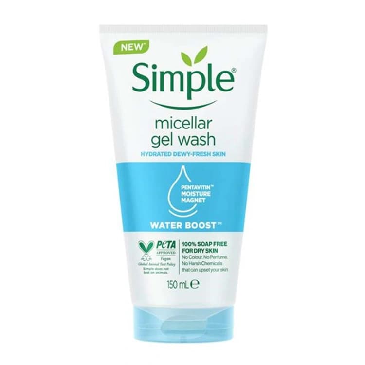 ژل شوینده صورت Simple مدل Micellar Water Boost حجم 150 میلی لیتر
