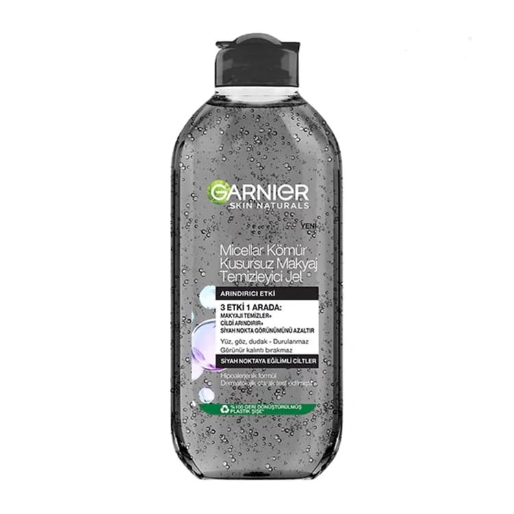 ژل شوینده صورت Garnier مدل Charcoal Perfect Micellar حجم 400 میلی لیتر
