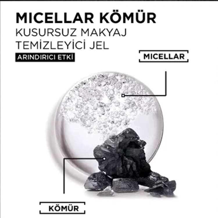 ژل شوینده صورت Garnier مدل Charcoal Perfect Micellar حجم 400 میلی لیتر — تصویر ۳