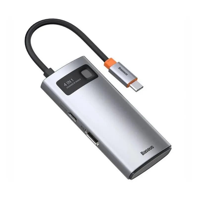 هاب 4 پورت باسئوس مدل Metal Gleam Series Type-C 4 in 1 — تصویر ۳