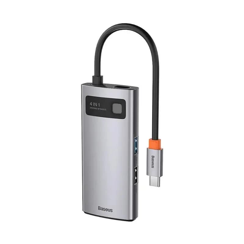 هاب 4 پورت باسئوس مدل Metal Gleam Series Type-C 4 in 1
