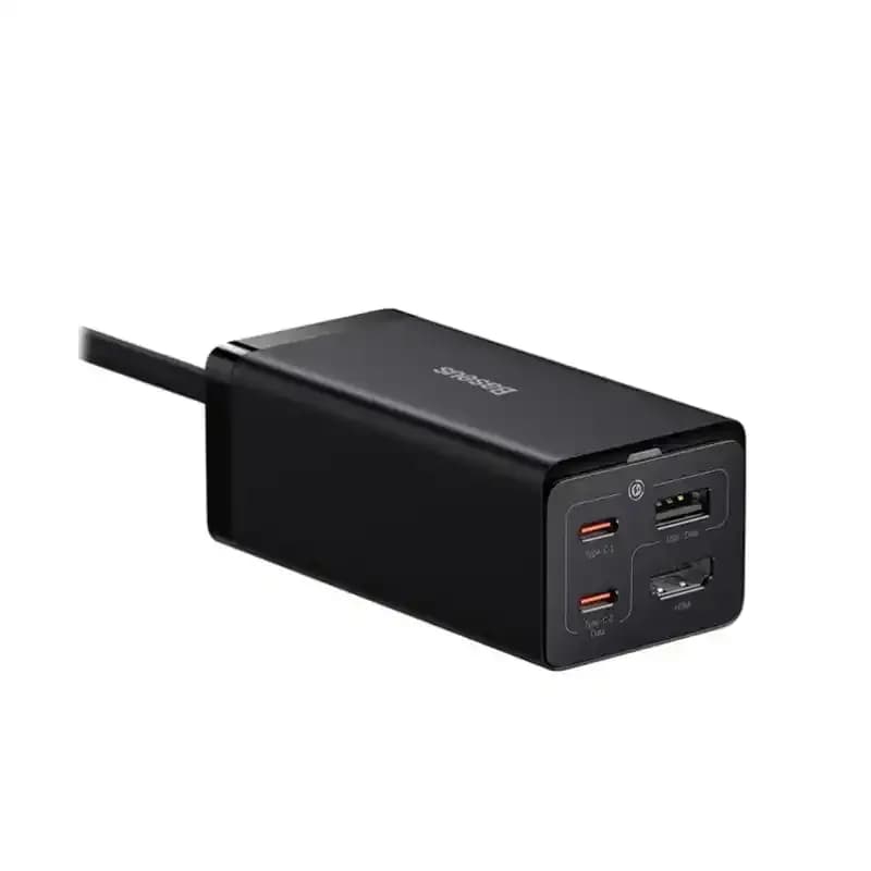 شارژر رومیزی و هاب باسئوس GaN5 Pro Fast Charging 1U+2C+ HDMI توان 67 وات — تصویر ۲