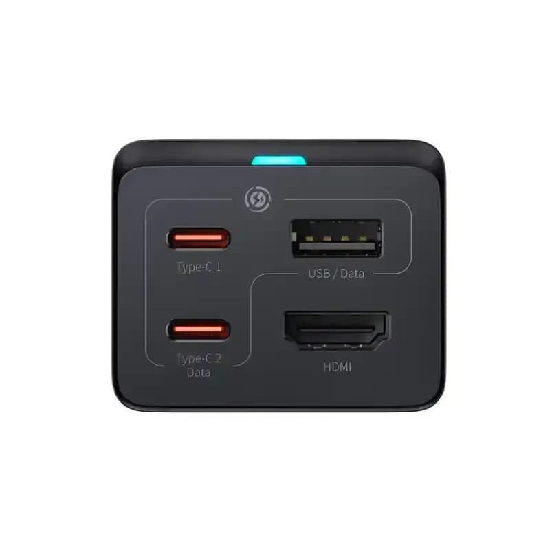 شارژر رومیزی و هاب باسئوس GaN5 Pro Fast Charging 1U+2C+ HDMI توان 67 وات