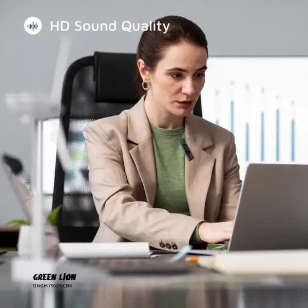 میکروفون بی‌سیم 3 در 1 گرین لاین مدل Green Lion 3 in 1 Noise Cancellation Microphone GM-79X — تصویر ۸