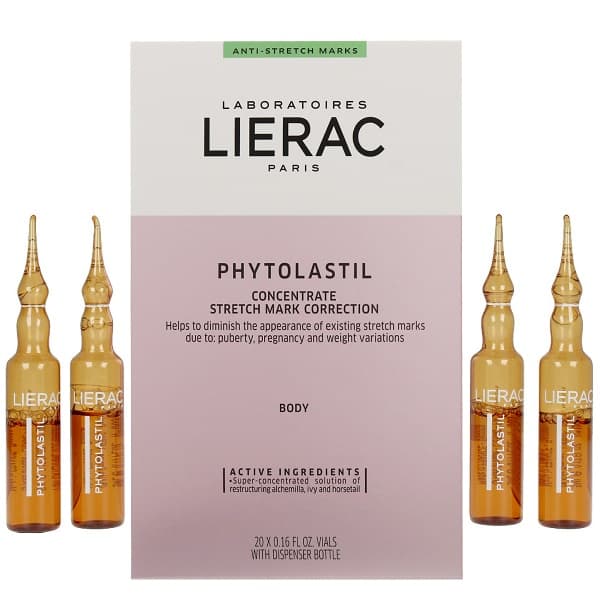 سرم ترمیم و ضد ترک بدن لیراک LIERAC اصل مدل فیتولاستیل phytolastil | بهبود استرچ مارک پوست | 20 سرم 5 میلی لیتر