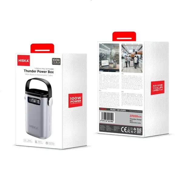پاوربانک 27000 هزار 100 وات هیسکا مدل Hiska HP-312PD — تصویر ۸