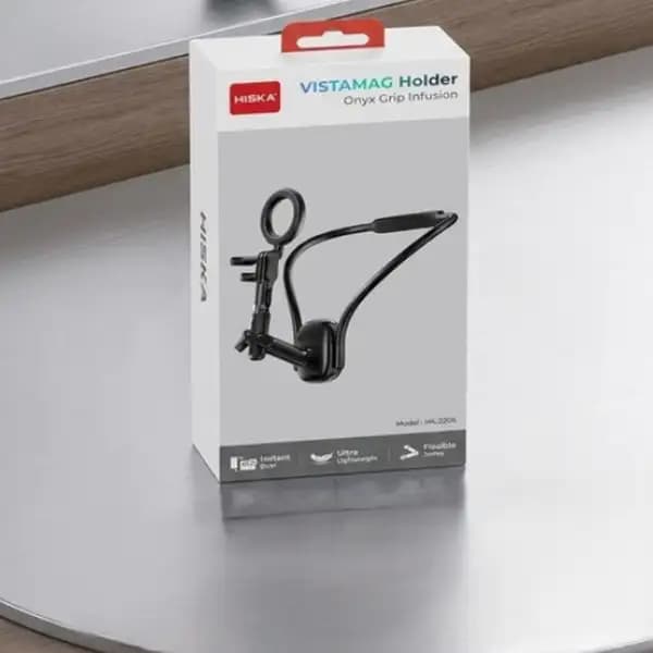 هولدر و نگهدارنده گردنی و مگنتی گوشی موبایل هیسکا مدل Hiska HK-2206 — تصویر ۲