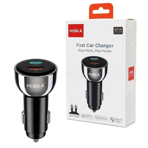 شارژر فندکی هیسکا مدل Hiska HCC-307 48W — تصویر ۲