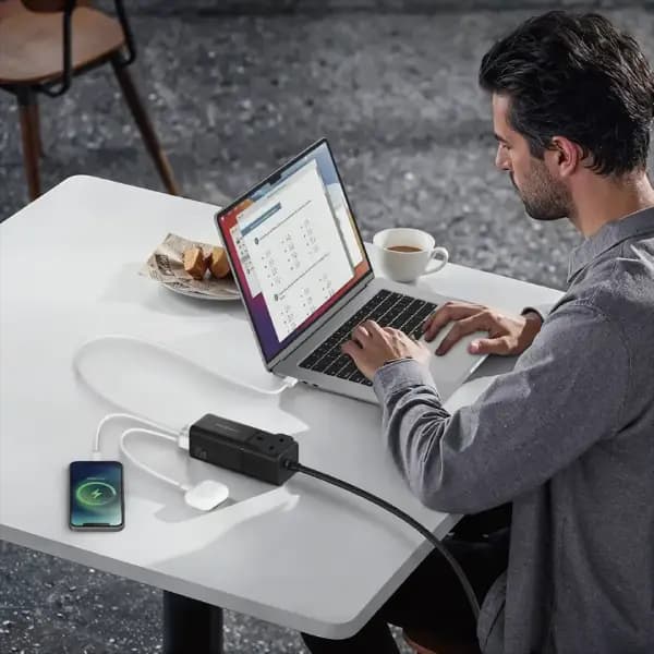 شارژر رومیزی 75 وات پاورولوژی مدل Powerology Desktop Charging Station PWCUQC040 — تصویر ۳
