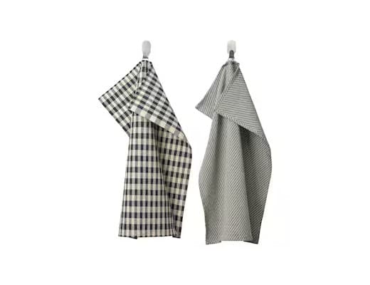 دستمال آشپزخانه آیکیا، مدل RÖDKNOT ، مشکی طرح دار، 45×60 سانتی متر