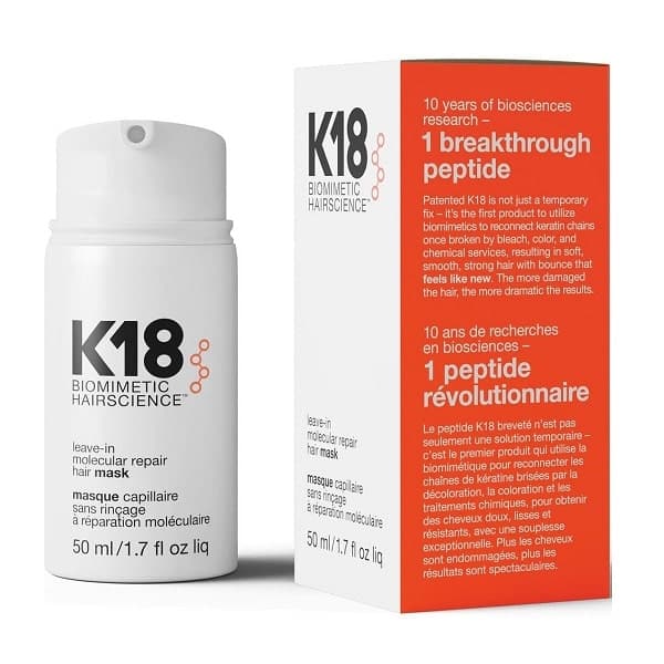 ماسک مو ترمیم کننده k18 مدل Leave-In Repair حجم 50 میل | مناسب موهای آسیب دیده — تصویر ۵