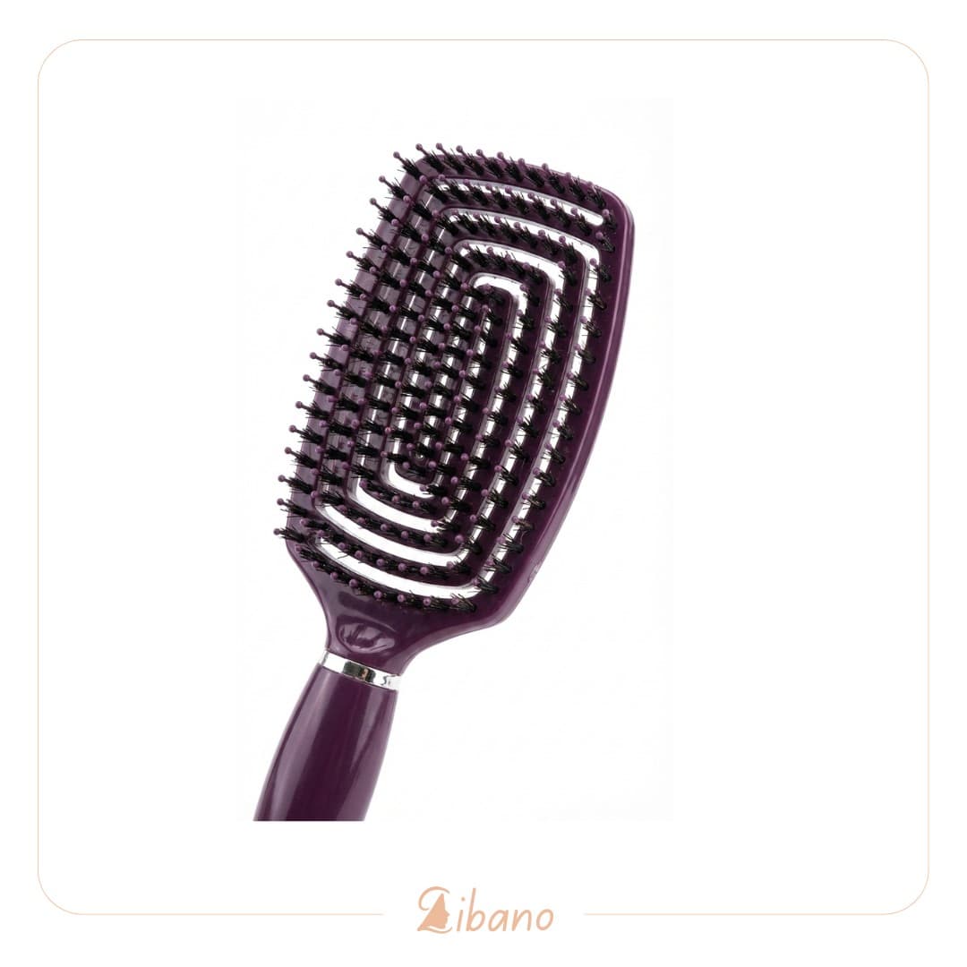 برس اکستنشن فنری رنگ بادمجانی کراون (Crown)