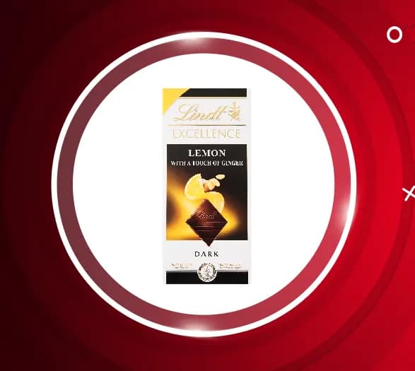 شکلات تلخ با طعم لیمو و زنجبیل لینت Lindt — تصویر ۲