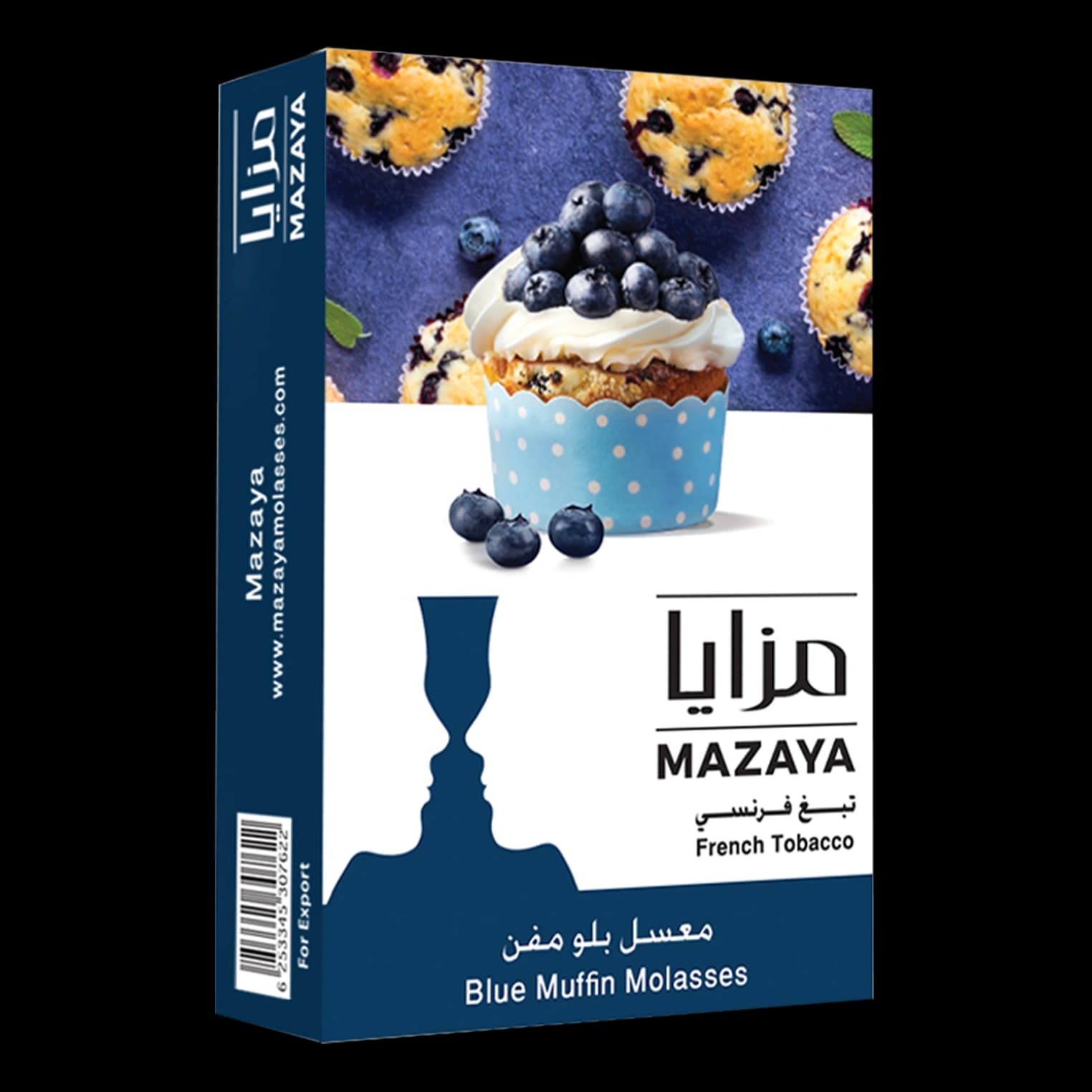 تنباکو قلیان مزایا بلو مافین Mazaya Blue Muffin hookah tobacco