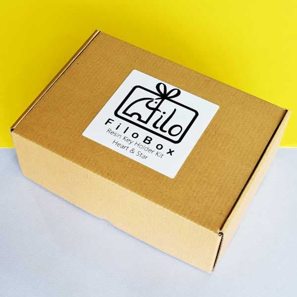 بسته کار با رزین اپوکسی فیلو باکس مدل جاکلیدی ستاره و قلب — تصویر ۷