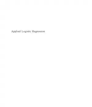 دانلود کتاب Applied logistic regression – رگرسیون لجستیک کاربردی
