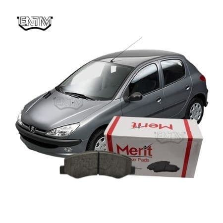 لنت ترمز جلو پژو 206 تیپ 2 1392تا 1400برند مریت (Merit)
