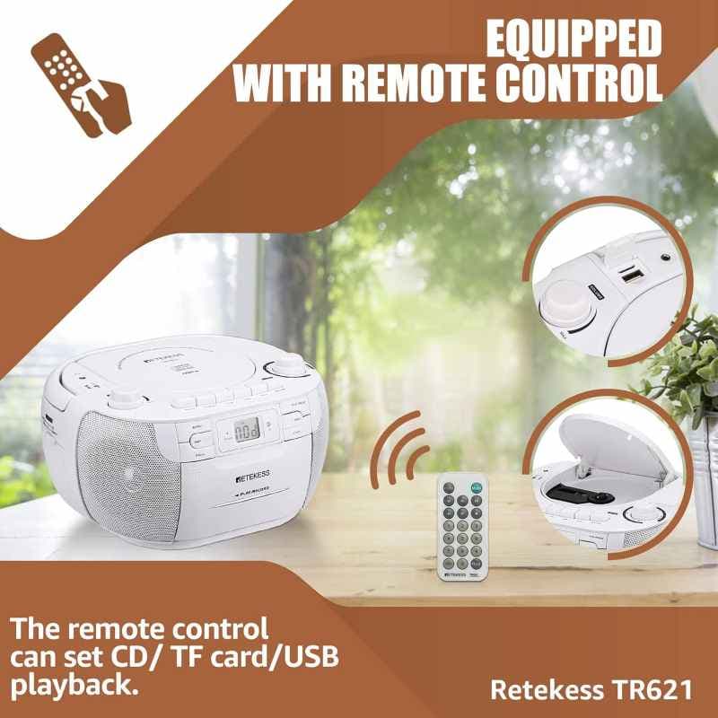 رادیو، سی‌دی ، کاست و اسپیکر بلوتوثی Retekess TR621 — تصویر ۳