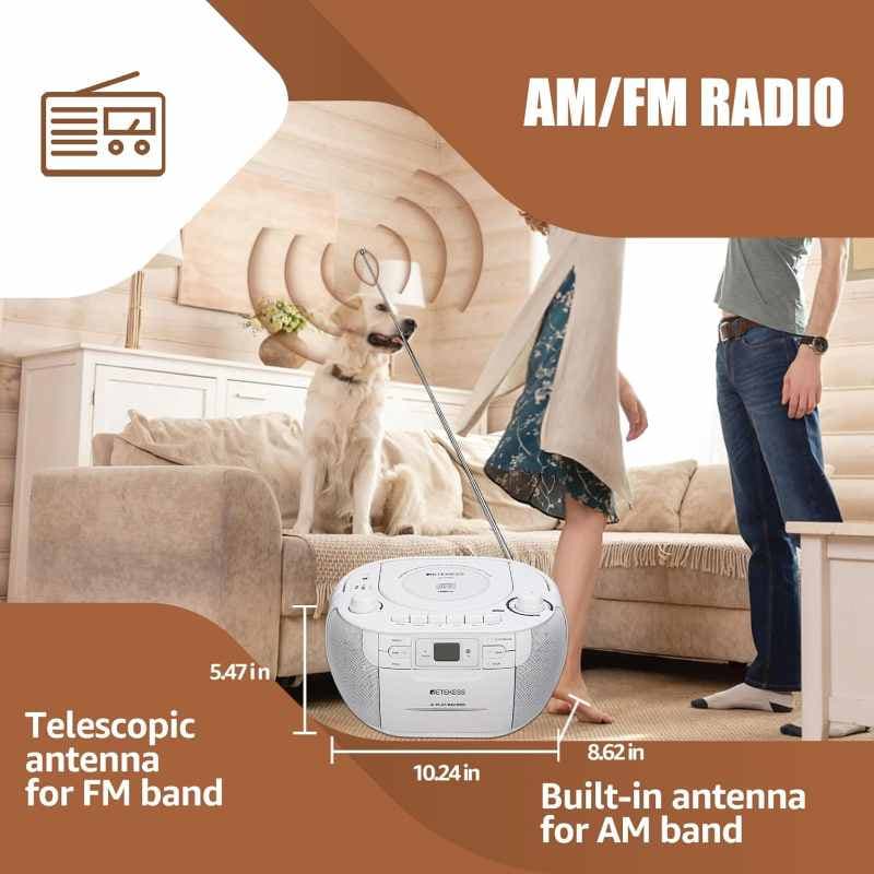 رادیو، سی‌دی ، کاست و اسپیکر بلوتوثی Retekess TR621 — تصویر ۵