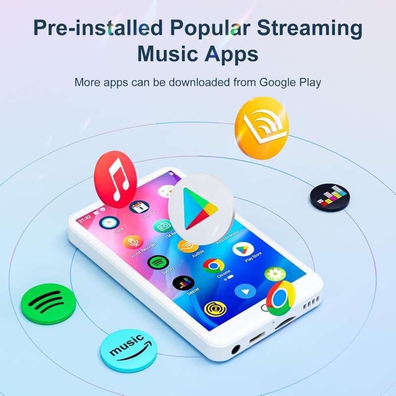 پخش‌کننده موسیقی آندرویدی MP3 برند MECHEN مدل H1 Pro با صفحه نمایش 4 اینچی — تصویر ۶
