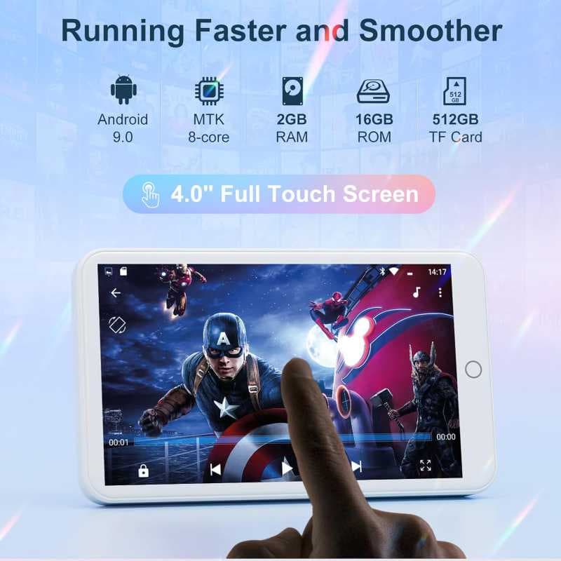 پخش‌کننده موسیقی آندرویدی MP3 برند MECHEN مدل H1 Pro با صفحه نمایش 4 اینچی — تصویر ۷