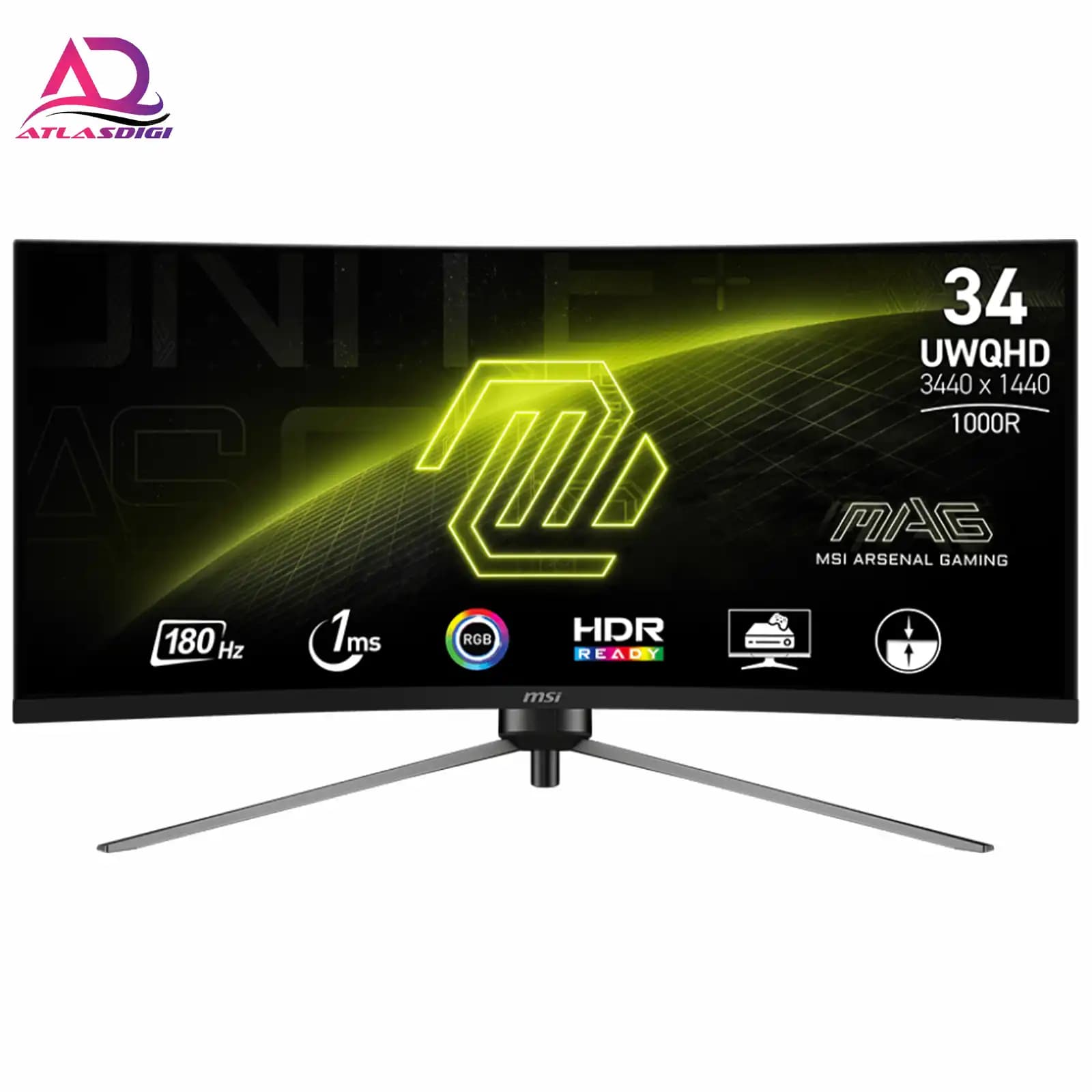 مانیتور گیمینگ 34 اینچ MSI مدل MSI MAG 345CQR 34″ 180HZ 1000R