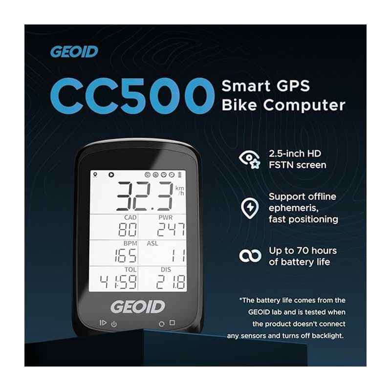 کامپیوتر دوچرخه GPS برند GEOID مدل CC500 — تصویر ۲