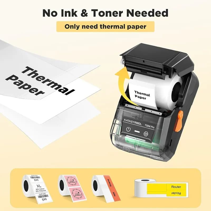 دستگاه لیبل ساز بلوتوثی برند KATASYMBOL T50M Pro — تصویر ۳