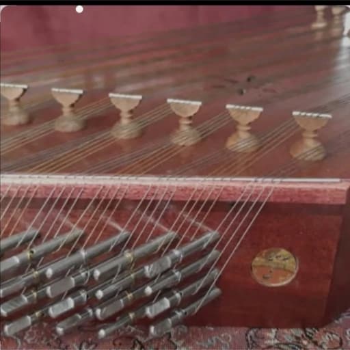 سنتور 3 مهر آتشی چوب گردو حرفه ای همراه لوازم و ضمانت