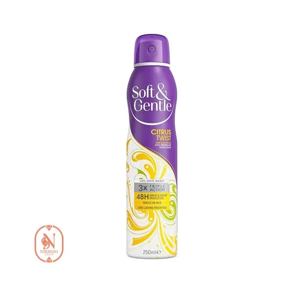 اسپری ضد تعریق سافت اند جنتل مدل Citrus Twist حجم 250 میل