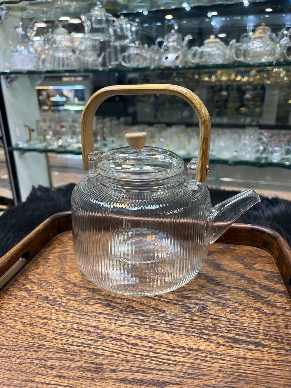 قوری دسته بامبو راه راه — تصویر ۶