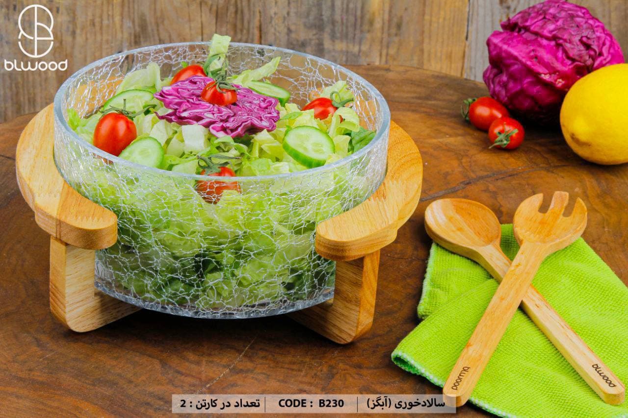 سالاد خوری چوبی یوکا (استوانه) Blwood — تصویر ۳