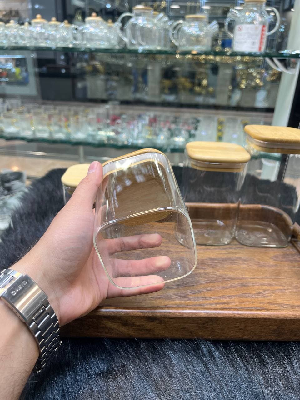 بانكه مربع پيركس درب بامبو قطر 8 سانت — تصویر ۲