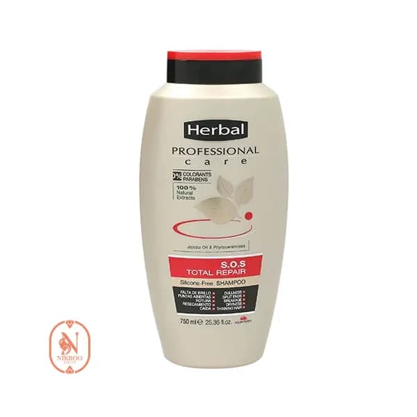 شامپو ترمیم کننده انواع مو HERBAL S.O.S 750ML