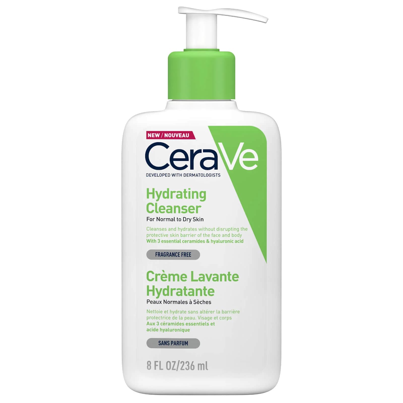 شوینده آبرسان پوست نرمال تا خشک سراوی CeraVe Hydrating Facial Cleanser حجم ۲۳۶ میل