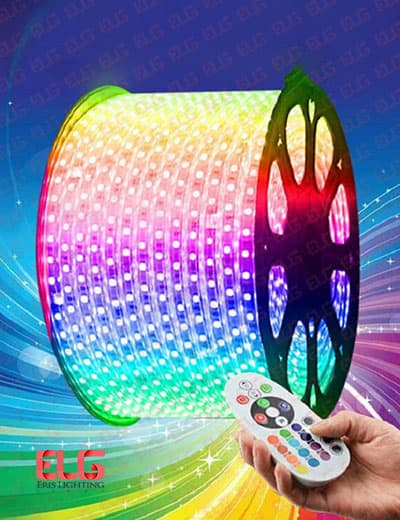 ریسه شلنگی RGB هفت رنگ 5050 رول 100 متری — تصویر ۳