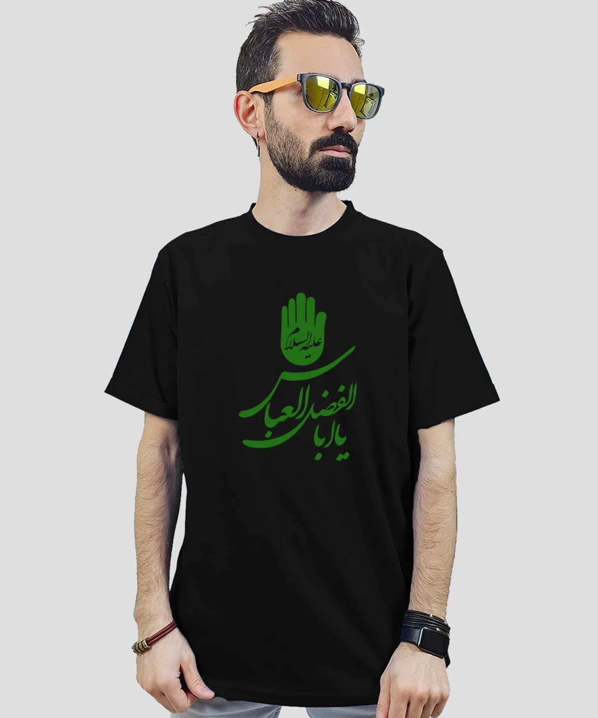 تیشرت مردانه و زنانه مذهبی طرح یا اباالفضل عباس کد 499